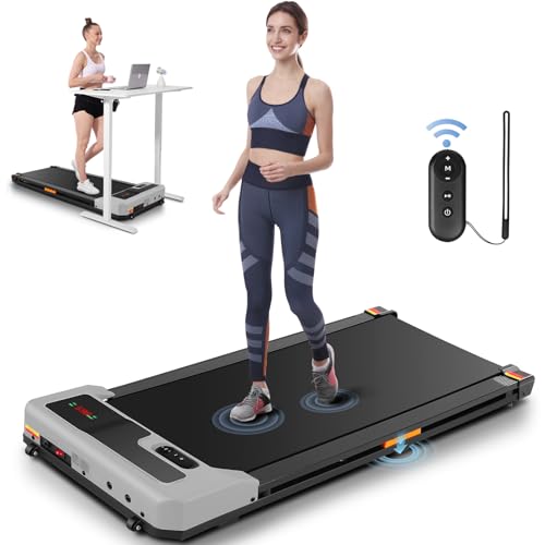 FUNMILY Walking Pad 3 in 1 Under Desk Treadmill, 2.5 HP Quiet Portable Walking Treadmill 300lbs...
