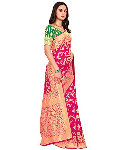 Image of Glory Sarees Women's Banarasi Silk Saree With Blouse Piece (Kara164 Parent)