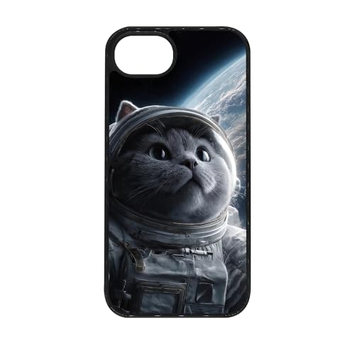 qizjio Astronaut Cat Phone Case, Shockproof Protective Space Cover for iPhone 16e