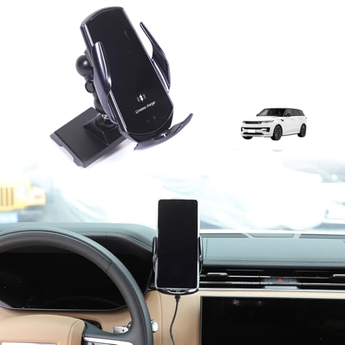 METYOUCAR Soporte de teléfono de coche para @LR@over @r@ange @rover Executive/Sport 2023-2025 360 giratorio consola central ventilación soporte fijo para teléfono móvil iPhone universal (D)