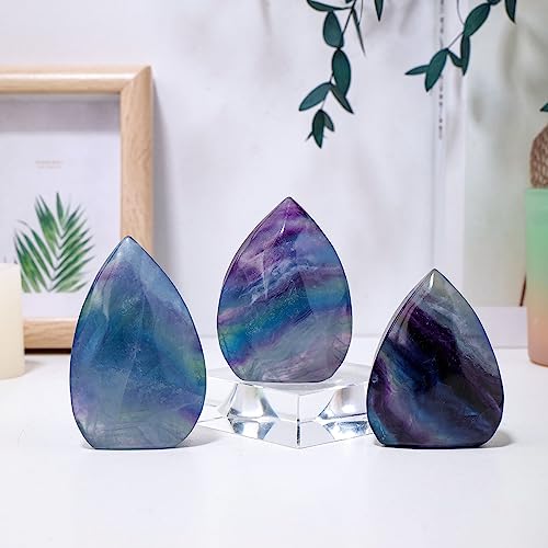 Cristal de fluorite sculpté en torche cadeau original d'anniversaire