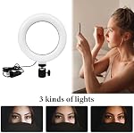 Beauty Fill Light, Phone Light Ring - Rechargeable LED Selfie Adjustable for Smartphones | Portable Tripod Accessory Photography, Vlogging, Zoom Calls, Makeup, Social Media