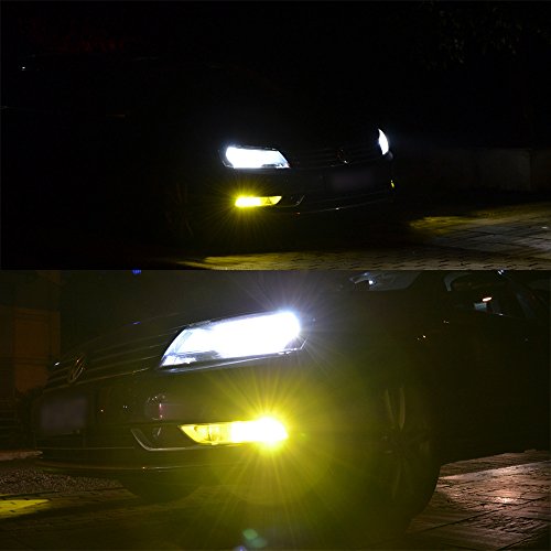 CALAIS Extremely Bright 9005 LED Fog Light Bulb Yellow 2000 Lumens High Power COB Chips 9005 HB3 LED Fog Lights Lamp Bulbs Replacement (Set of 2) - Thumbnail 5