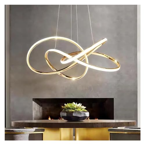 Lustre plafonnier LED moderne avec lampes suspendues au design géométrique pour salon - 3