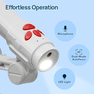 INSWAN INS-3 Handheld USB Document Camera for Teachers & Webcam,Mic, LED, Auto Focus, Windows, Mac OS, iPad, Chromebook for Close-up Demo, Distance Learning, Teaching, Web Conferencing, IWBs