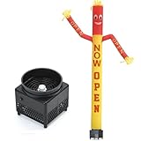 QIZRON 6ft Now Open Air Tube Dancer Inflatable Waving Tube Man with Lights & Built-in Blower - Wacky Waving Dancing Guy Set for Business Promotion