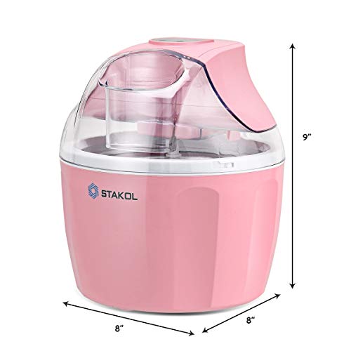 1.5 Quart Automatic Ice Cream Maker Freezer Dessert Machine (Pink)