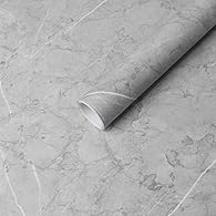Effortless Application & Smooth Finish: Bubble-free design for quick, seamless installation. Suitable for DIY enthusiasts, it easily applies to most surfaces without professional help, saving you time and effort Grey Marble Effect: Enhance your space...