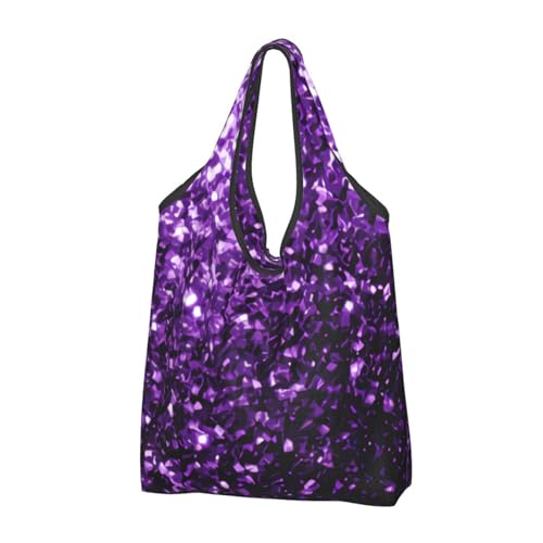 Sac à provisions pliable contre le manque de place : grand fourre-tout violet