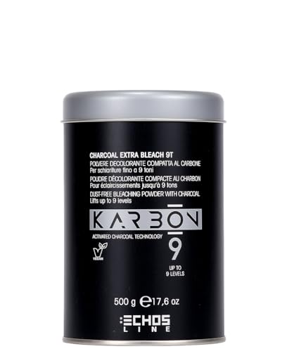 Echosline Karbon 9 Charcoal Extra Bleach 9T-Polvo blanqueador Compacto 9 Tonos, Multicolor, 500 g (Paquete de 1)