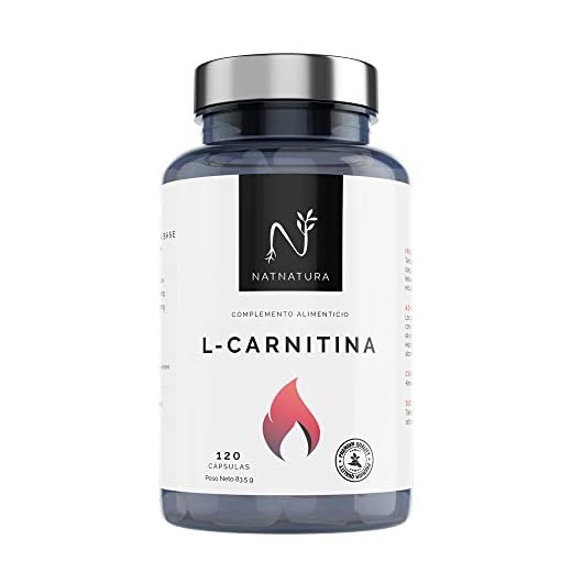 L-Carnitina.Complemento Alimenticio de L-Carnitina. Potente quemagrasas para adelgazar.Suplemento deportivo de alta concentración para mejorar el rendimiento, resistencia y recuperación.120 cápsulas.