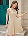 Bbonlinedress Konfirmationskleid Damen Sommerkleid Knielang Neckholder Cocktail Brautjungfer Kleid Ballkleider Abendkleider elegant für Hochzeit Champagne XL
