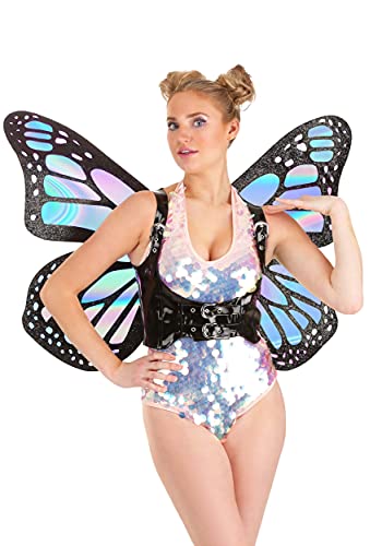 Fun Costumes Women's Holographic Butterfly Wings Standard