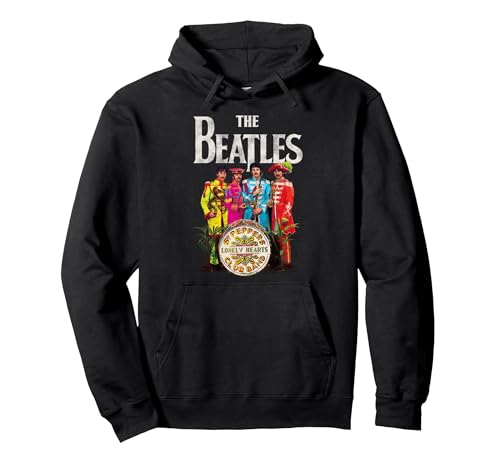 The Beatles - Lonely Hearts Sergeant Hoodie Pullover Hoodie, Adult Unisex, Black, Medium