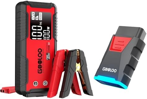 GOOLOO DS100 OBD2 Scanner Bluetooth & GOOLOO GT4000S Jump Starter