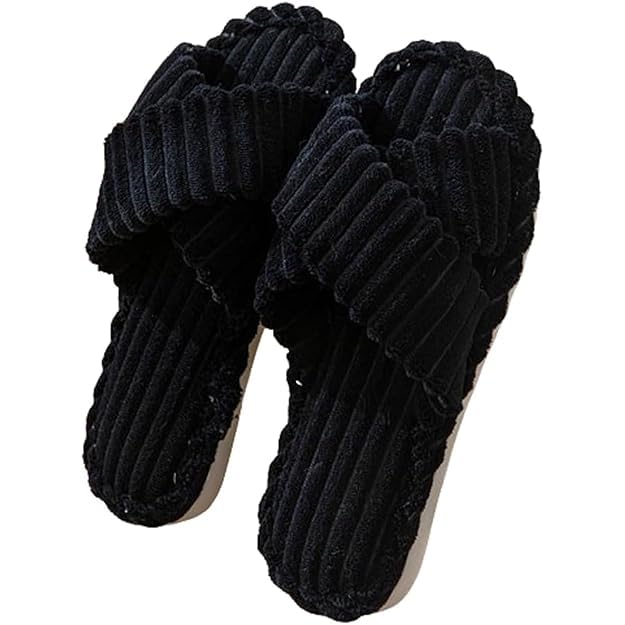 New Women's Slippers for Bedroom House Furry Cross Bands Slide Shoes Anti-Skid Sole Open Toe Slippers For Indoor And Outdoor-image-28