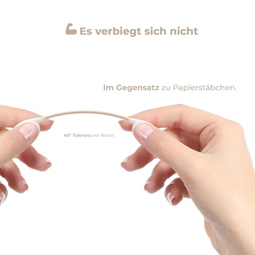 1200 Bambus Wattestäbchen (6 x 200 Stück) Candore – 100% Biologisch Abbaubar, Vegan & Nachhaltig – Reines Naturprodukt