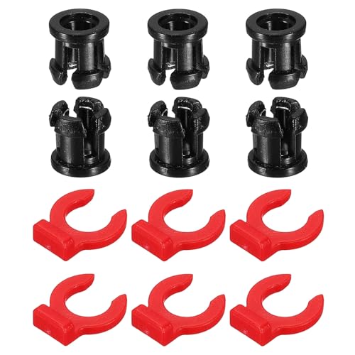 sourcing map 6 Set 3D Printer Tube Coupler Set, Tube Coupling Collet Clamp Clip Plastic Joint Connector 7.5mm OD x 4mm I