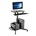 Tripp Lite Rolling Sit Stand Workstation, Height Adjustble Mobile Desk, Rolling Monitor Cart (WWSSRDSTC)