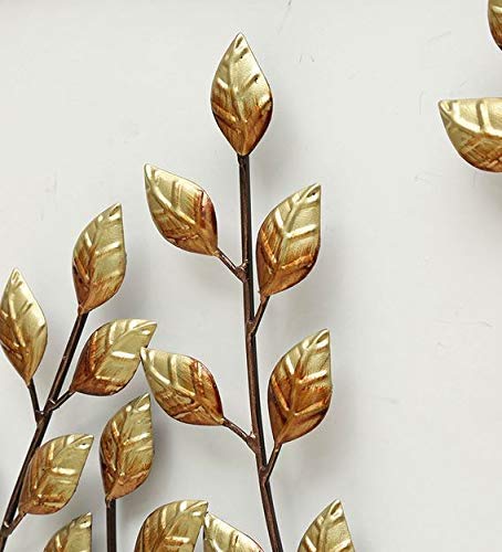 Image of Artemade Iron Decorative Wall Hanging Leaf Wall Art Sculpture | Wall Mounted Home Decor | Metal Decor for Living Room, Bedroom | Home Decor Accent Wall Art Mounted Wall Sculpture (50x31 cm)
