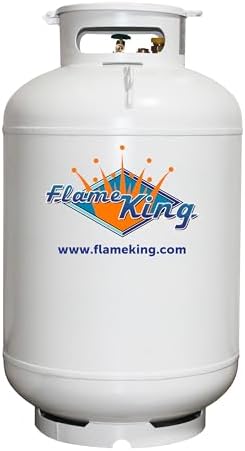 Flame King YSN420ASME 420LB (120 Gallon) ASME Vertical Steel Propane Tank, White
