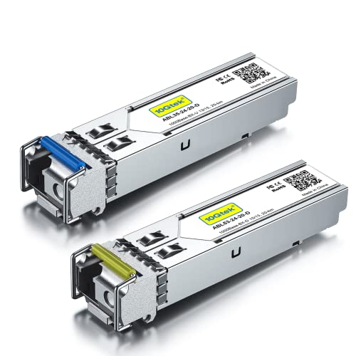 10Gtek 1000Base-BIDI SFP���W���[��, ��� 1.25G SFP Bidi ���g�����V�[�o�[, 1550nm/1310nm SMF, �ő�20km, Cisco�AUbiquiti UniFi�AMikrotik�AD-Link�ASuper