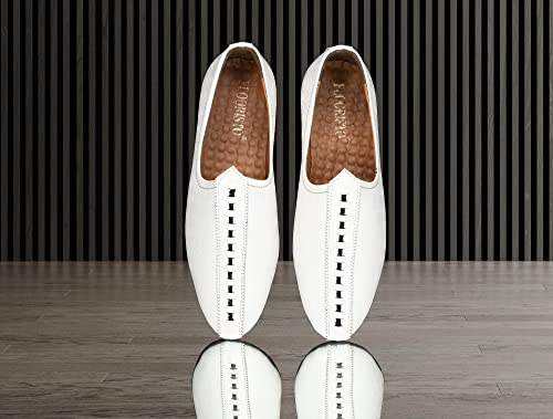 Flooristo Men Ethnic Designer Juttis Nagras Mojaris for Wedding Party Lightweight Shoes with Anti Skid Sole (5-12 UK)