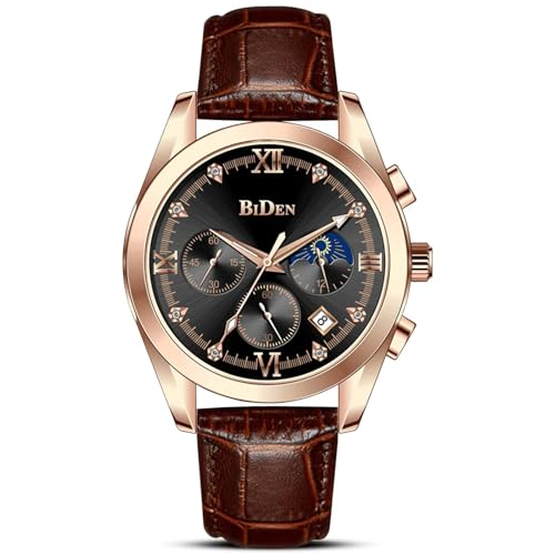 HANPOSH Mens Watches Watches for Men Waterproof Analog Quartz Watch Fashion Business Men's Wrist Watch with Date No Chronograph