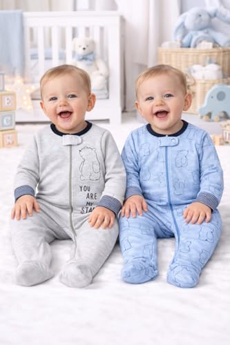 Image of TuddyBuddy 100% Cotton Multi Color Zipper Romper Sleepsuit /Romper /Jumpsuit for Baby Boy & Baby Girl