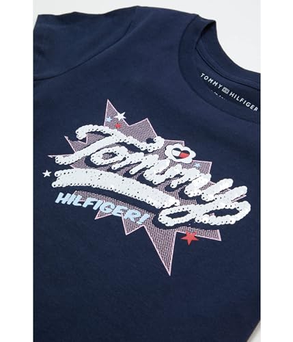Image of Tommy Hilfiger Girls Sequin Flag Tee (Big Kids)