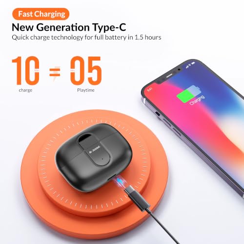 Image of AROMA TWS28 with Upto 36 Hrs* Playtime BT V5.4, Type C Fast Charging True Wireless Earbuds