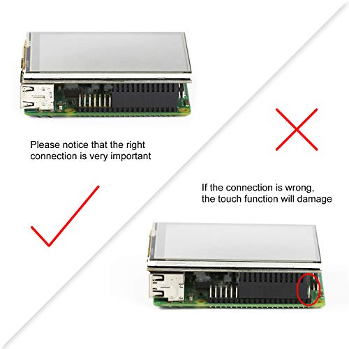 para Pantalla táctil Raspberry Pi 4 con Estuche, Pantalla táctil de 3.5 Pulgadas con Ventilador, Pantalla de Juego LCD TFT de Monitor 320x480