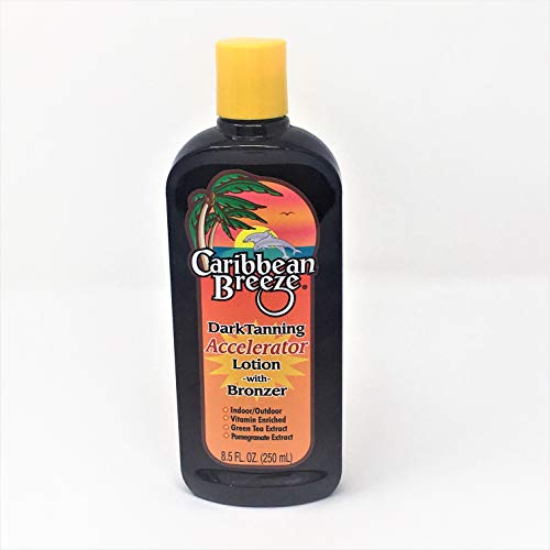 Caribbean Breeze-Dark Tanning Accelerator Lotion w/ Bronzer, 8.5 oz (250 ml)