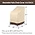 Vailge Stackable Patio Chair Cover,100% Waterproof Outdoor Chair Cover, Heavy Duty Lawn Patio Furniture Covers,Fits for 4-6 Stackable Dining Chairs,36"Lx28"Wx47"H,Beige&Brown