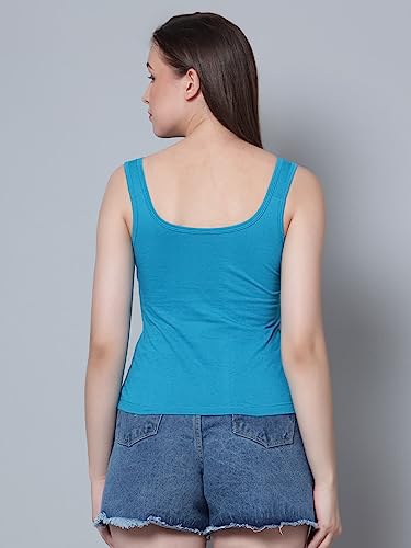 Image of Aimly Women's Regular Fit Sleeveless Cotton Camisole Slip Spaghetti | Combo Pack of 3