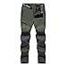 Męskie, wodoodporne, termiczne, jednokolorowe, spodnie cargo, luźne, sportowe, miękkie, rekreacyjne, do biegania, męskie, kieszenie, luźna talia, spodnie turystyczne, oddychające, zielony, 4XL
