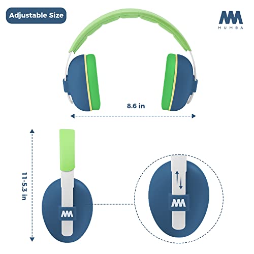 Image of mumba Baby Ear Protection Noise Cancelling Headphones for Babies and Toddlers Baby Earmuffs - Ages 3-24+ Months