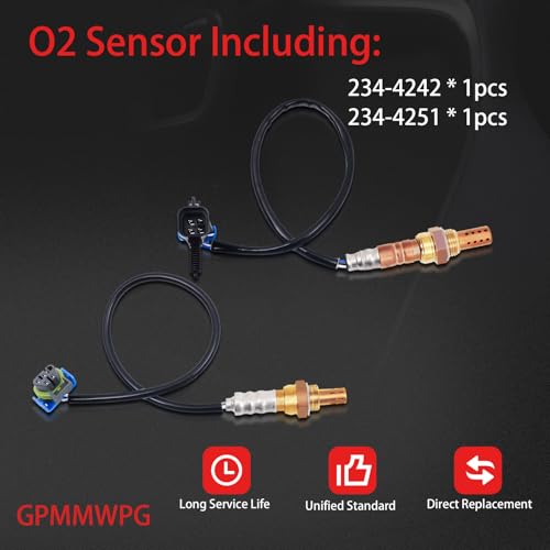 2PCS Sensor de Oxígeno 234-4242 234-4251 para Chevy miniatura 2
