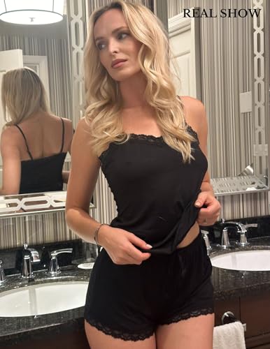 Avidlove Women Cami Pajama Set Modal Sleepwear Lace Trim Short PJ Set with Shorts3