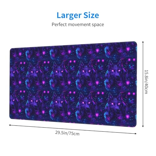 Tapis de souris pour ordinateur portable avec bords cousus robustes - 2