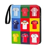 Oirigaga WM 2026 Fussball Sammelkarten Album, 4 Taschen Fußball Karten Sammelalbum Sammelmappe Sammelheft Sammelbuch mit Reißverschluss Tragegriff 50 Seiten für 400 Karten, Wasserfest PU-Leder Ordner