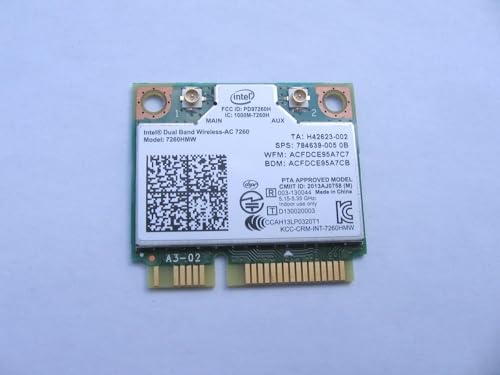 Intel WiFi Wireless-AC 7260HMW Dual Band 2x2 AC + Bluetooth