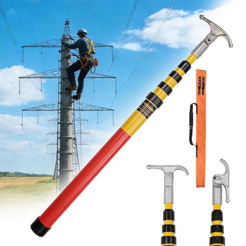 Poste de rescate telescópico portátil con gancho aislado para alta tensión 1