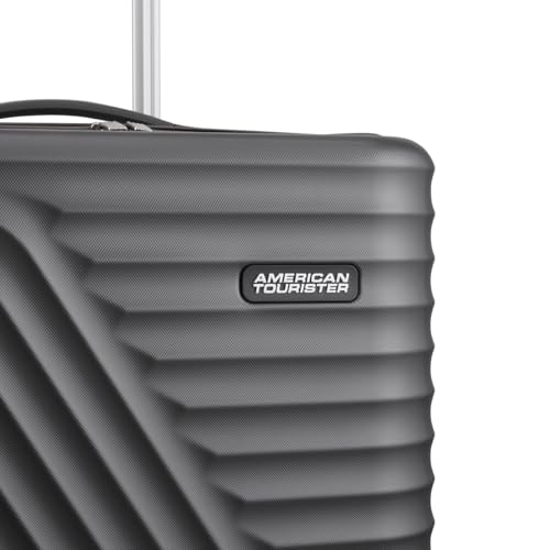 Image of American Tourister Travix | Check-in Trolley Bag (67 cm) | 360 8 Wheel Travel Luggage | Hard Case Polycarbonate Suitcase | Recessed Combination Lock | Grey