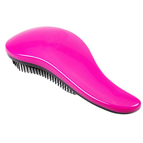 Beauty Hair Brush Anti-static Detangling Comb for All Hair Types Wet/ Dry Hair with Pink Color- Use in Home or Travel