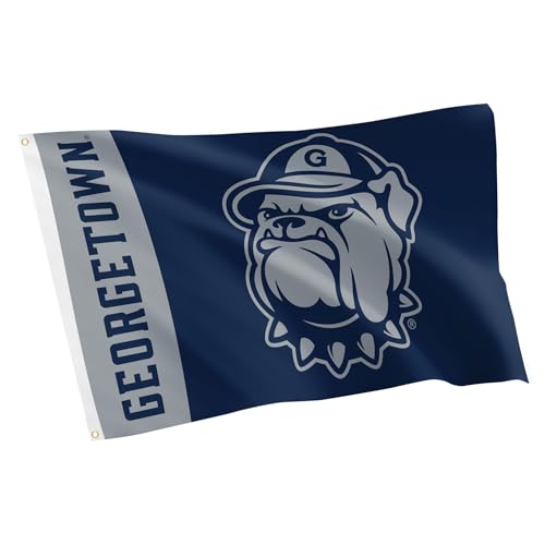 Bandera Georgetown University Hoyas GU de poliéster 3x5 pies para interior y exterior