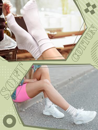 5 Pairs Summer Mesh Crew Sock Women Cotton Sock Soft Cotton Bootie Women Scrunch Roll Dress Gift4