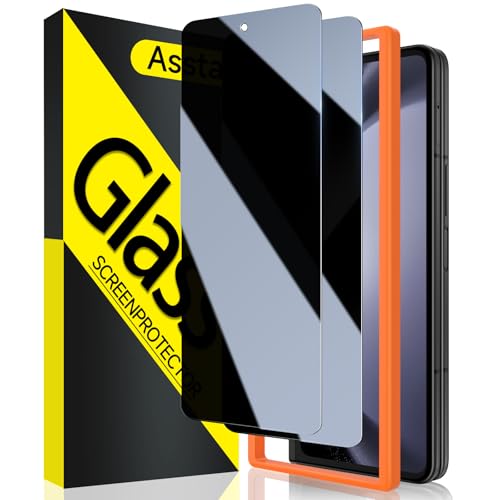 [2 Pack]Asstar Privacy Screen Protector for Samsung Galaxy Z Fold 6 9H Hardness Tempered Glass Front Privacy Samsung Galaxy Z Fold 6 Screen Protector Anti-Scratch Case Friendly Accessories Bubble Free