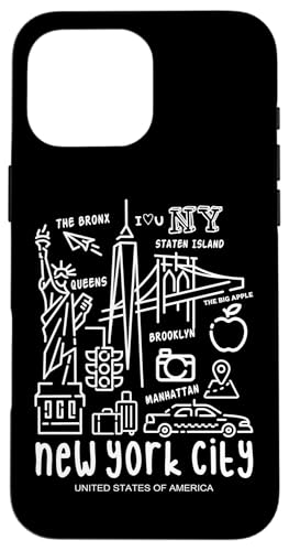 Men's Women's Kids New York City Sketch Drawing - New York X}zP[X iPhone 16 Pro Max p