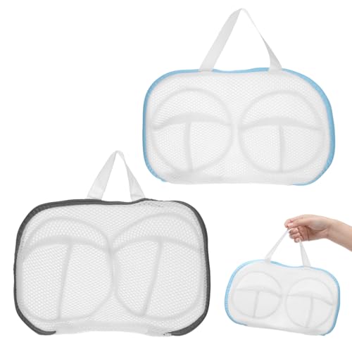 TIESOME 2 Pcs Bra Washing Bags for Laundry, Bag to Wash Bras in Washing Machine with Zipper, Reusable Bra Laundry Protector for Delicates, 28x19.5cm Polyester...